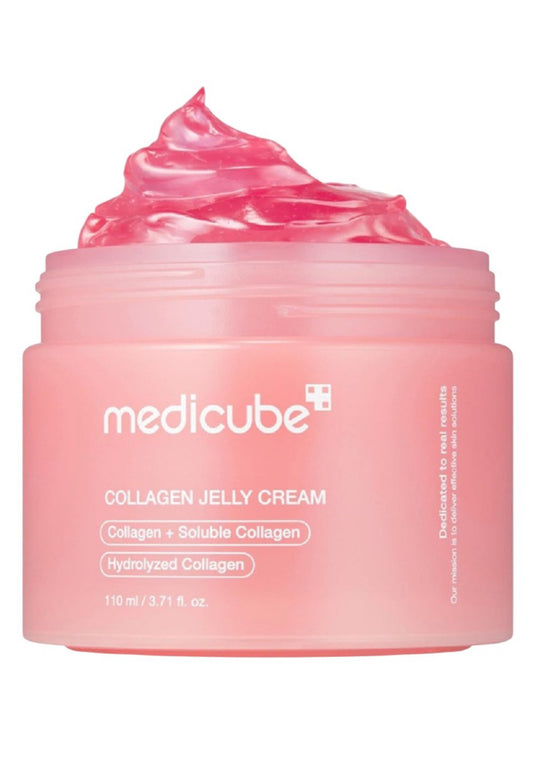 Medicube Collagen Jelly Cream- Niacinamide & Freeze-Dried Hydrolyzed Collagen - Boosts skin's barrier hydration and gives 24h Glow & Lifted Look - No artificial color, Korean skincare (3.71 fl.oz.)