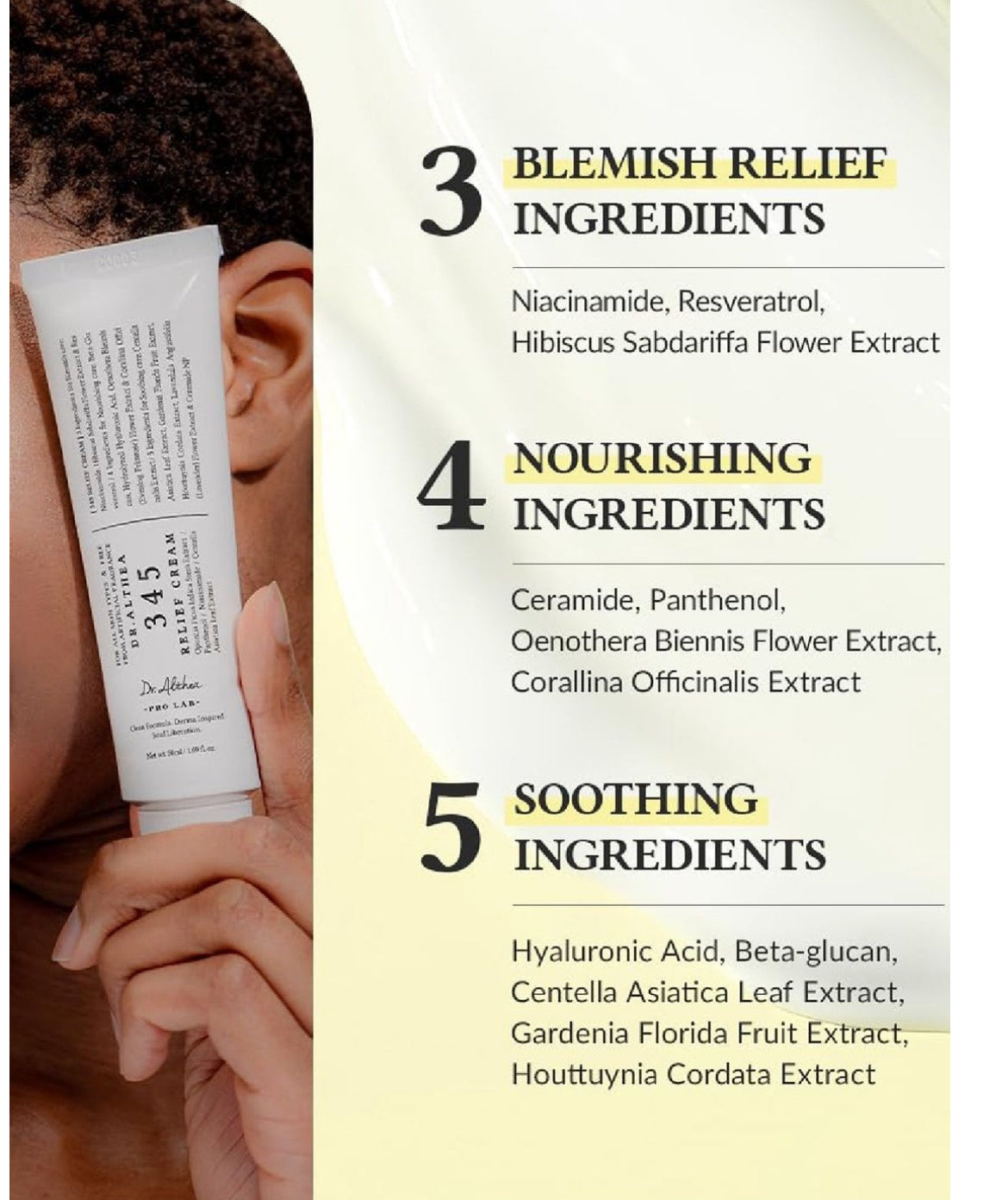 345 Relief cream Daily Face Moisturizer for All Skin Types 50ml